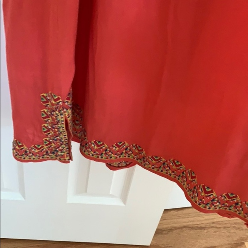 THEME Coral Embroidered Casual Maxi Dress/Cover‎ Up - Picture 6 of 8